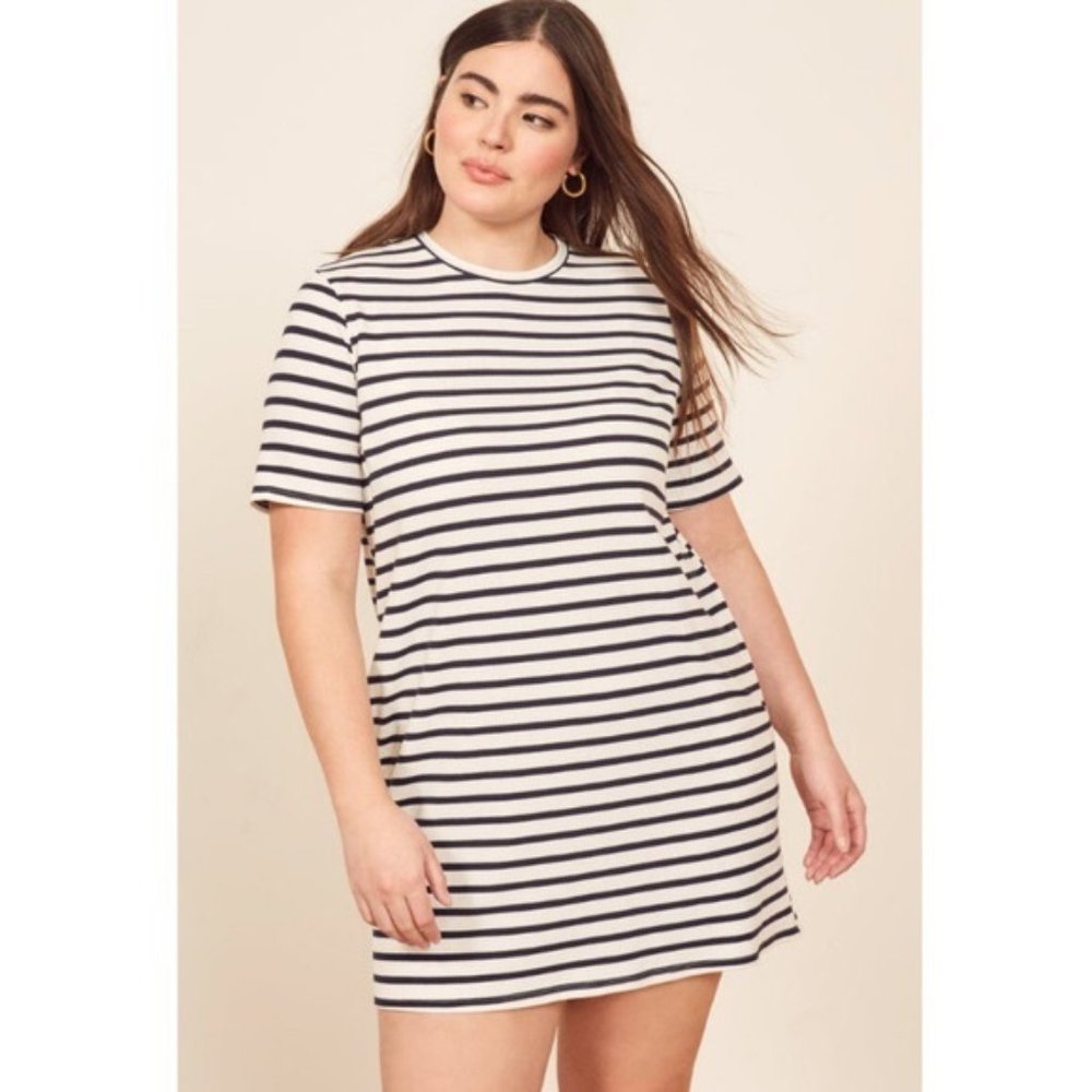 REFORMATION Charli Ribbed T-Shirt Dress
